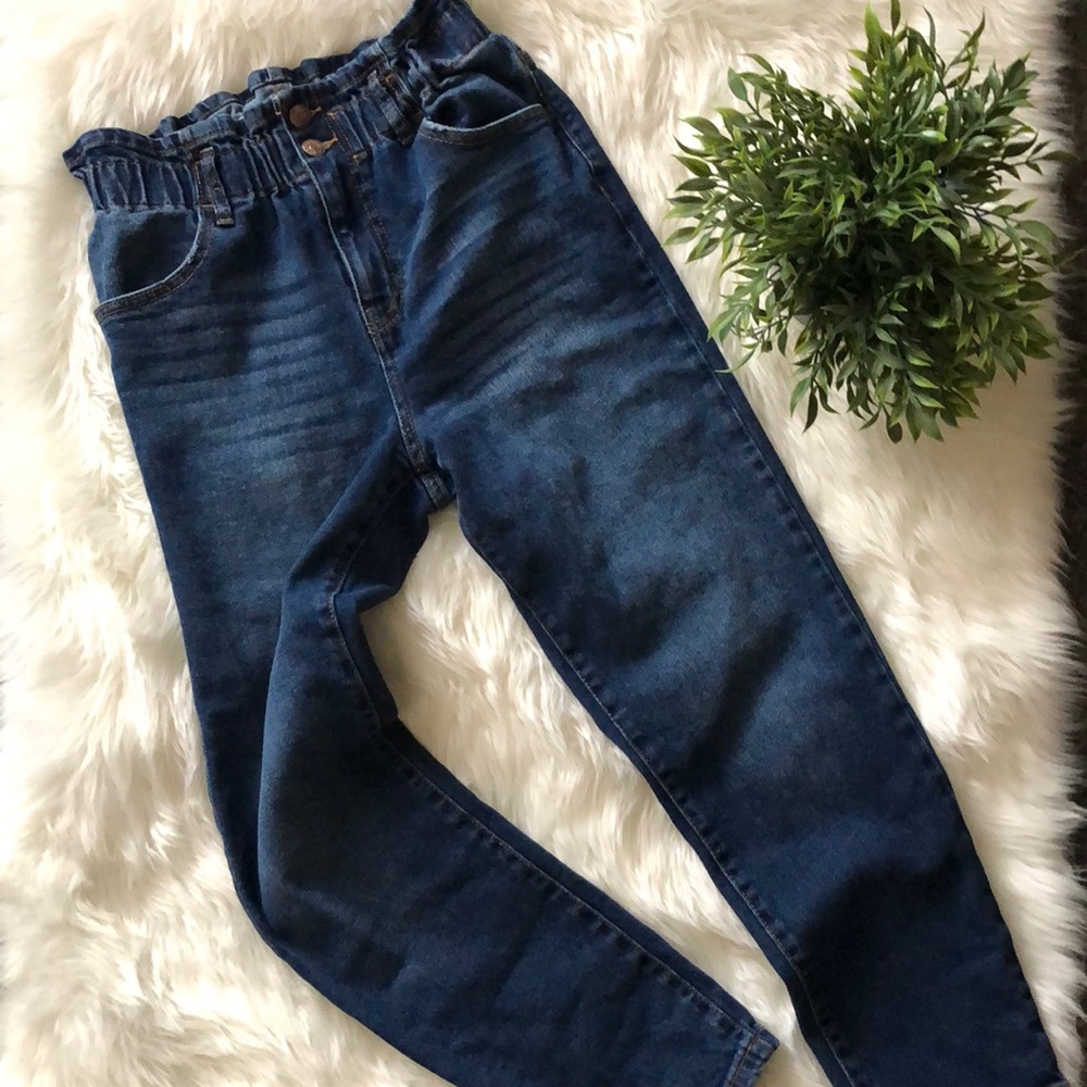 Wild Fable ruffle waist mom jean